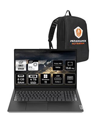 Lenovo V15 G4 i7 1355U 8GB 4TB SSD 15.6 FHD W11HOME Taşınabilir Bilgisayar & PER4 ÇANTA