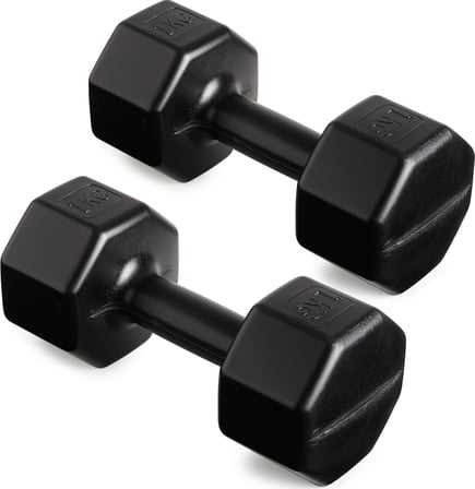 PS SPOR Dambıl Seti, 2 Adet x 1 kg, Siyah, Dayanıklı Tasarım