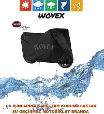 Honda CL250 Motosiklet Brandası Topcase Uyumlu Su Geçirmez Branda,Örtü,Siyah