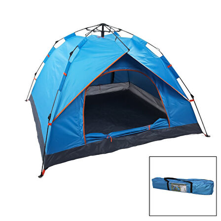 MAVİ - ÇİFT ASTARLI OTOMATİK KAMP ÇADIR 200X200X135CM AC-6635 (2818)