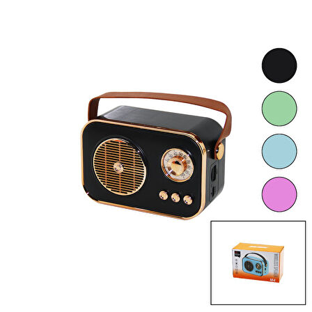 M4 PORTABLE WİRELESS HOPARLÖR - SPEAKER IŞIKLI USB ŞARJLI RENKLİ KASA - BRONZ ÇERÇEVEUSB - DC 5V - TF (2818)