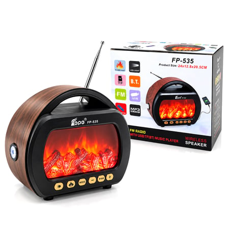 FENER - ŞÖMİNELİ RADYO - RETRO AM - FM - SW USB - TYPE-C SARJLI BT - TF - USB SPEAKER FP-536 PL-4728 (2818)