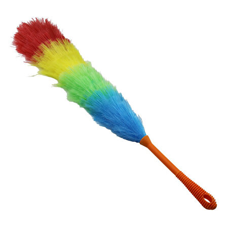 RENKLİ NAYLON KILLI  TOZ ALMA PÜSKÜLÜ  PÜSKÜL=43.5 CM + RENKLİ KALIN PLASTİK SAP=18.5CM = 62CM BRKT-910231 (2818)