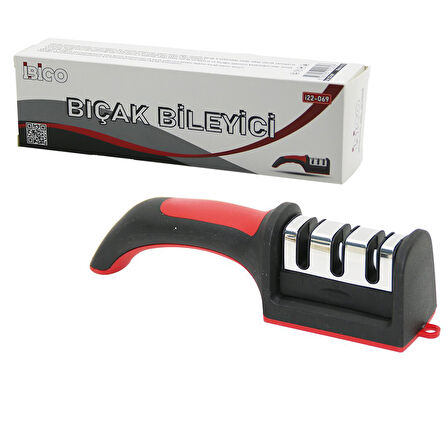 KUTULU  BIÇAK BİLEME  3 BOĞUMLU  RENKLİ PLASTİK SAPLI (2818)