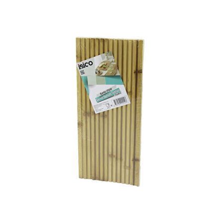 D.GEN  DÜZ KANALLI  ÇİFT TARAF=DÜZ - KANALLI AHŞAP BAMBU SERVİS SUNUM TAHTASI  17 X 39 X 1.5CM (2818)