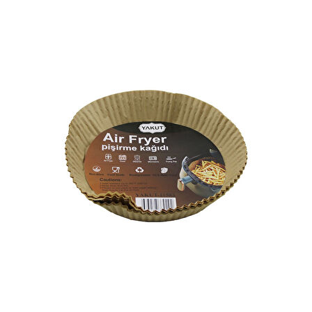 25PCS BÜYÜK=TABAN 19.5CM-AĞIZ:25CM TABAK MODEL YUVARLAK AİR FRYER PİŞİRME KALIP KAĞIT 200 DERECEDAYANIKLI (2818)
