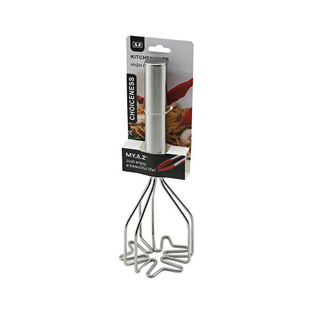 PASLANMAZ ÇELİK  PATATES EZİCİ  KALP ŞEKİL   METAL SAPLI   25.5CM (2818)