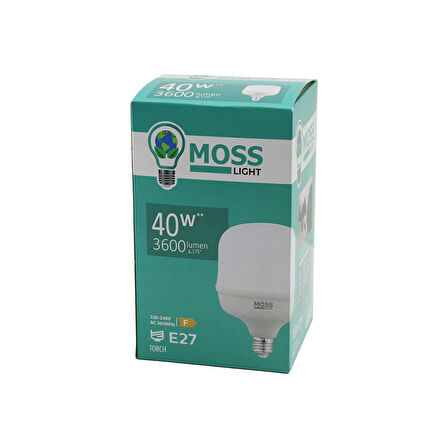 40W  TORCH  LED AMPUL PLASTİK E27 3600LUMEN L175° 5000 SAAT ÖMÜR IP20 185-265V AC  MS-3098 (2818)