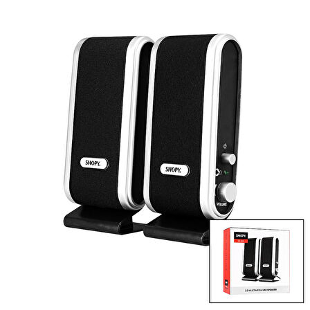 SNOPY SN-820 USB 2.0 MULTİMEDYA 1+1 HOPARLÖR SPEAKER SET 4W (2818)