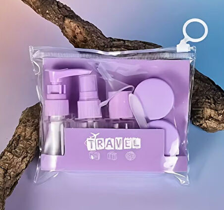 6 Parça Renkli Kapaklı Seyahat İçin Boş Şişe Seti (2818)