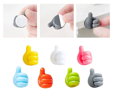 El Şeklinde Kauçuk Çok Amaçlı Kablo Tutacak 10 Adet (2818)