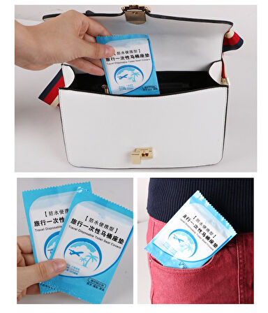 Hijyenik Tek Kullanımlık Klozet Kapağı Poşeti 50 Adet KUTULU (2818)