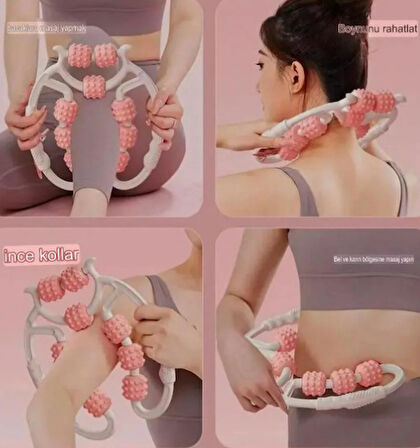 Selülit Masaj Aleti 9 Tekerlekli Lenf Drenaj Rulosu (2818)