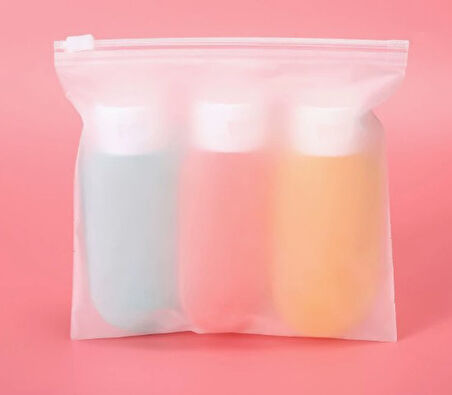 Seyahat Tipi Doldurulabilir Krem Şampuan Kutusu 3 lü Set (2818)