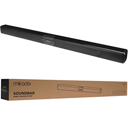 SİYAH 10WX2 12V/1.5A BT USB AUX TF KARTLI EV SİNEMA SOUNDBAR HOPARLÖR MD-SB101 (2818)
