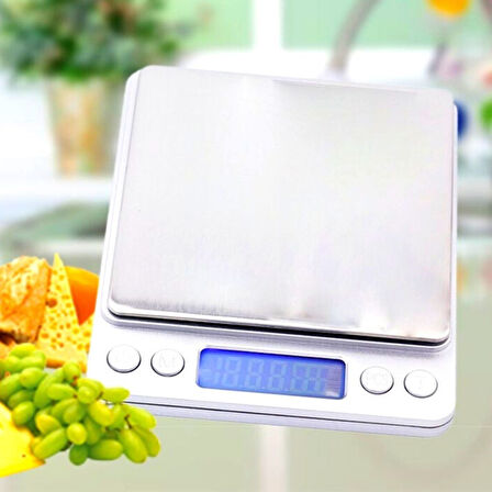 Elektronik 3 kg Kapasiteli Dijital Hassas Kantar Mutfak Tartısı Terazi (2818)