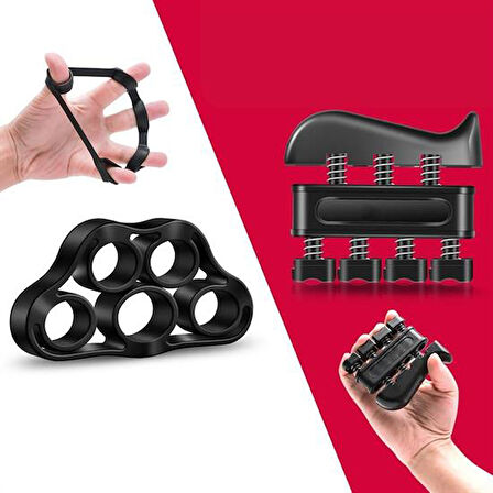 5 Parça El, Kol ve Parmak Egzersiz Spor Aletleri Seti Fitness Takımı (2818)