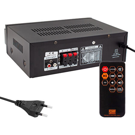 OSAWA HD-510 2X50 WATT 220V/12V GİRİŞ USB-SD -BT-UK TRAFOSUZ 2 MİK. GİRİŞLİ STEREO  ANFİ (2818)