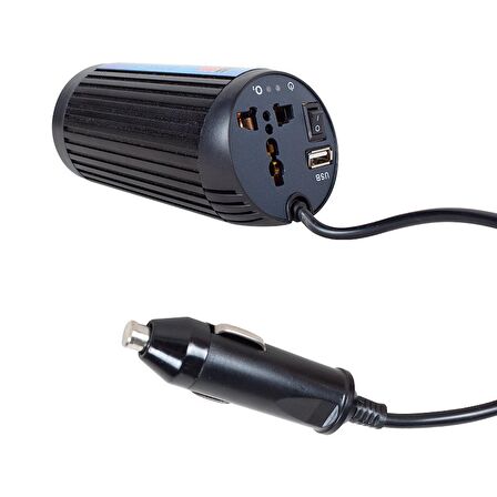 12 VOLT - 150 WATT USBLİ ÇAKMAKTAN ARAÇ POWER INVERTER (2818)