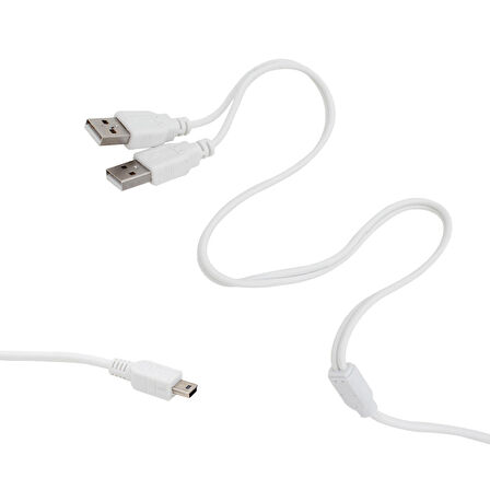 USB 2 X ERKEK - MİNİ USB 5 PİN (2.0V) 1.5 METRE KABLO (2818)