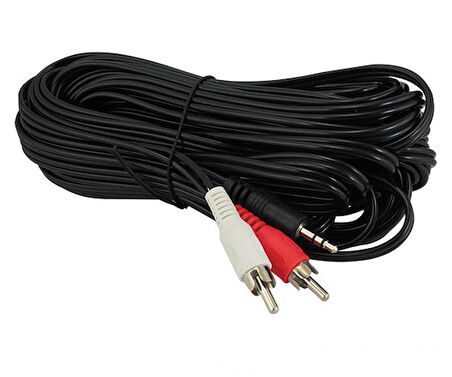 2 RCA ERKEK + 3.5 MM STEREO ERKEK SES KABLOSU 10 METRE (2818)