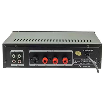 König K-100 80 Watt Usb Bluetooth Amfi 2 Mikrofon Girişli Trafolu Anfi