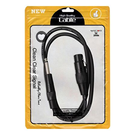 LD379 XLR CANON DİŞİ + 6.3MM MONO ERKEK 1 METRE KABLO (2818)