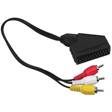 SCART ADAPTÖR DİŞİ/RCA ERKEK 20 CM KABLO (2818)