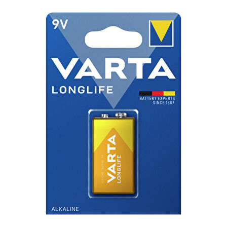 VARTA LONGLIFE POWER ALKALİN 9 VOLT PİL TEKLİ PAKET FİYAT (2818)