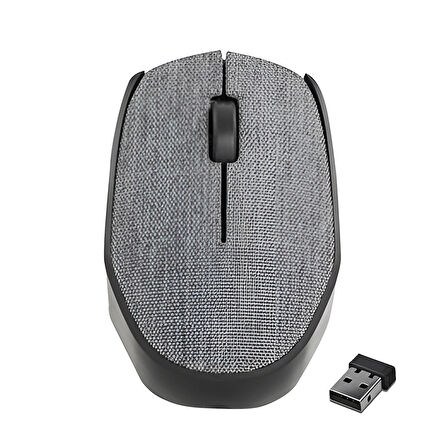 EVEREST KM-218 USB GRİ 2.4GHZ KUMAŞ YÜZEY KABLOSUZ MOUSE (2818)