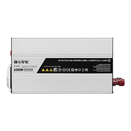 S-LINK SL-600W 600W DC12V-AC230V INVERTER (2818)