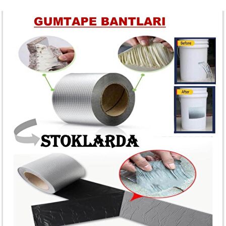 Gum tape Sakız Bant 48 mm x 2 metre Alüminyum Tamir Bandı (2818)