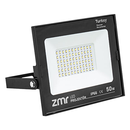 ZMR 50 WATT 6500K IP66 150* IŞIK AÇISI 220 VOLT SİYAH SLİM KASA LED PROJEKTÖR (2818)