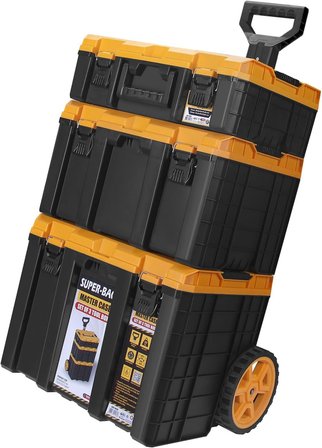 Super-Bag S-M-L Master Case 3'lü Set Tekerlekli Alet Taşıma Çantası,
