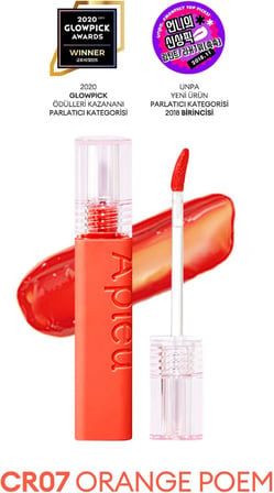 A'PIEU Pürüzsüz Görünüm Sunan Gün Boyu Kalıcı Tint A'pıeu Juicy Pang Tint (CR07 ORANGE POEM)