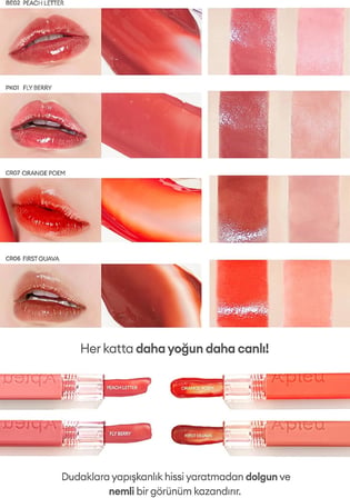 A'PIEU Pürüzsüz Görünüm Sunan Gün Boyu Kalıcı Tint A'pıeu Juicy Pang Tint (CR07 ORANGE POEM)