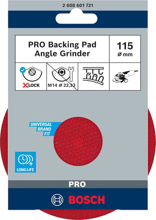 Professional destek diski (cırt cırtlı, X-Lock ile), 2608601721, Ø 115 mm