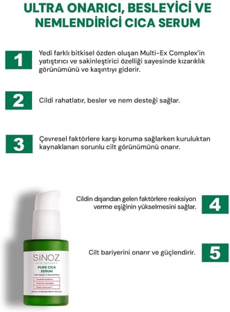 Pure Cica Ultra Onarıcı ve Besleyici Bakım Serumu 30 Ml