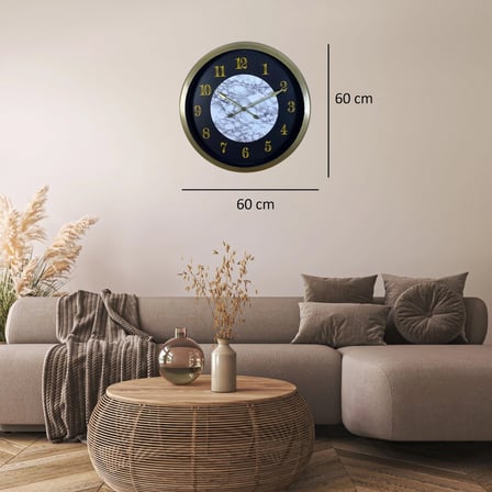 Eskitme Noble 60 x 60 Cm Metal Duvar Saati iegxx