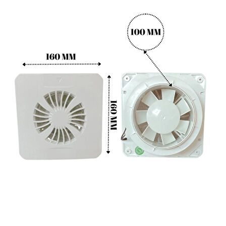 BYLİON BANYO-TUVALET ASPİRATÖR 100 MM ASP-100