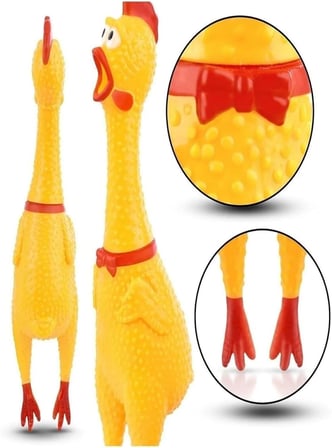 Öten Çığlık Atan Horoz Tavuk Civciv Köpek Kedi Için Bağıran Sesli Oyuncak L Boy 36 Cm
