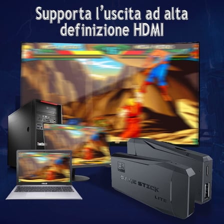 Retro konsol, retro oyun konsolu, 3500 oyunlu, video oyunları için konsol, 2 x 2,4 G Bluetooth kontrollü, 32 GB HDMI 4K oyun konsolu, USB kablosuz oyun çubuğu tak ve çalıştır (3500)