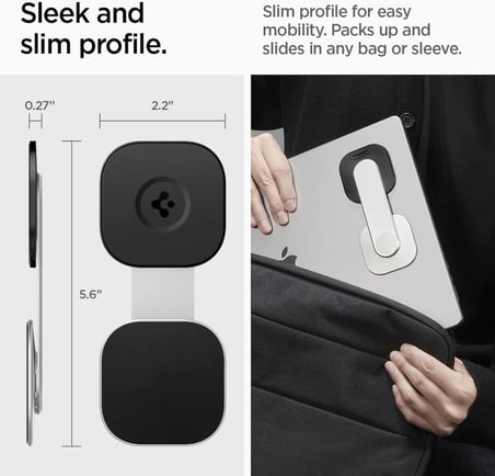 Spigen Webcam iPhone için Manyetik Telefon Tutucu MagSafe özellikli Monitor / Laptop ile Uyumlu Gümüş - AMP06049 (Spigen TR Garantili)