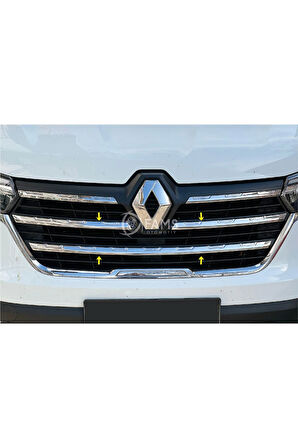 RENAULT TRAFIC Krom Ön Panjur 3 Prç. 2022>  Paslanmaz Çelik