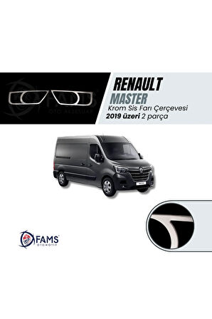 R.enault Master Krom Sis Farı Çerçevesi 2 parça 2019 üzeri Paslanmaz Çelik