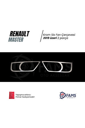 R.enault Master Krom Sis Farı Çerçevesi 2 parça 2019 üzeri Paslanmaz Çelik
