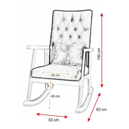 Asedia Trend Naturel Otantik Döşemeli Sallanan Sandalye Dinlenme Emzirme Baba Tv Okuma Koltuğu Berjer
