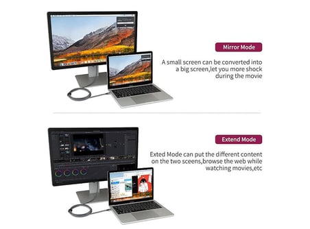K-02E Type-C To Mini Display Port 4K Hd 60Hz Görüntü Aktarım Kablosu