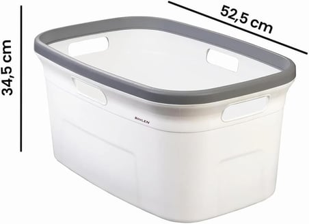 Dört Taraftan Tutulabilen Çamaşır Sepeti - 20 Litre Çamaşır Selesi - Kirli Çamaşır Sepeti - PP+