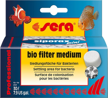 Sera Siporax Mini Professional 35 G | Biyolojik Filtre Ortami, 100 Litreye Kadar Nano Ve Kucuk Akvaryumlar İcin | 3D Gozenek Yapili Yuksek Gozenekli Sinterlenmis Cam | Sabit Su Degerleri İcin
